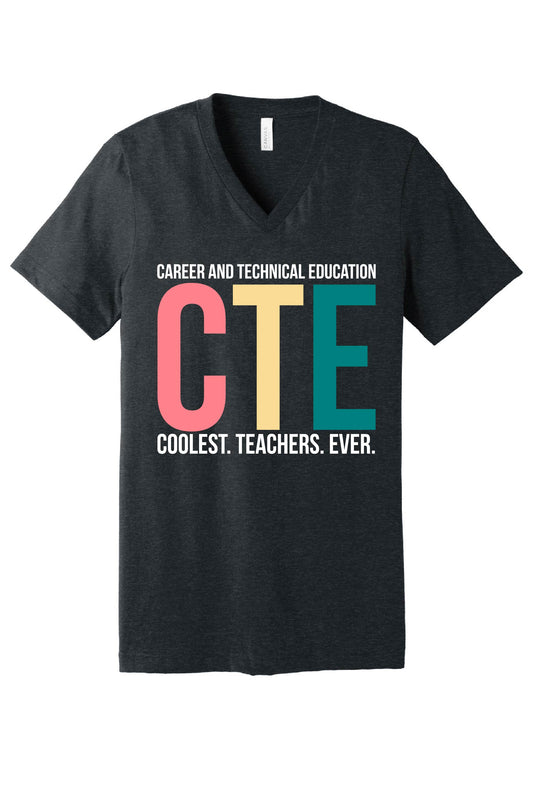CTE Bella Canvas V-Neck (colorful tee)