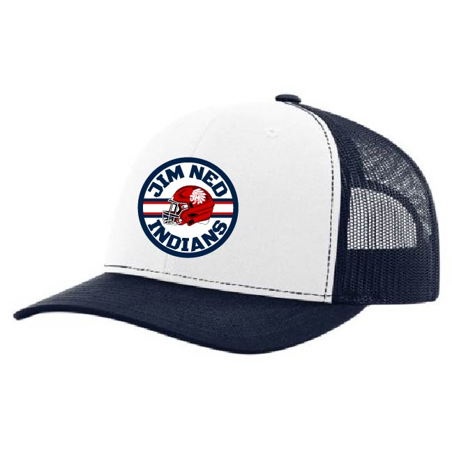 White/Navy Jim Ned Patch Cap